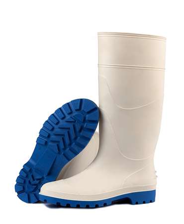 Image de Bottes de travail blanches en caoutchouc nitrilique/PVC T42