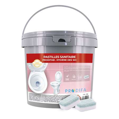 Image de WC TAB Pastilles sanitaire effervessantes - Seau 2 Kg (100u)