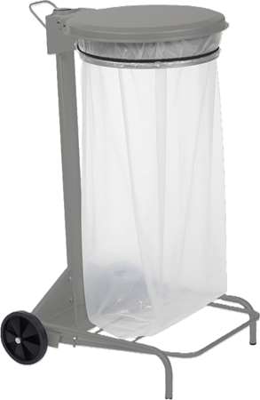 Image de Support sac mobile à pédale 110L COLLECROULE Gris Clair
