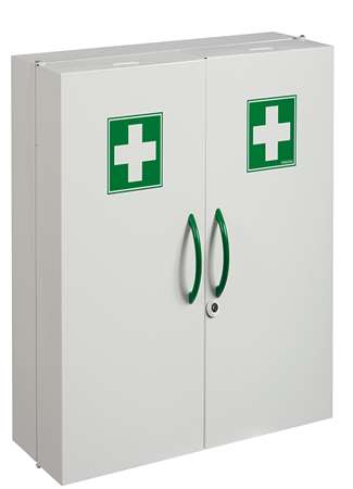 Image de Armoire à pharmacie CLINIX 2 portes Blanc Signalisation