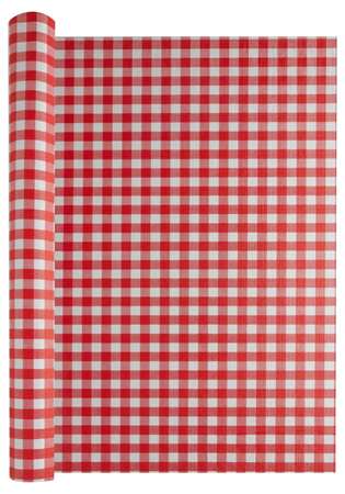 Image de Nappe rouleau TOILE DE LIN CELINE ROUGE 1,20x25m - Le Rlx