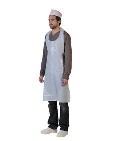 Image de Tablier PE-BD gaufré blanc STD 700x1200 20µ - Sachet de 100