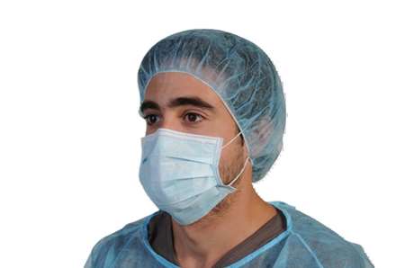 Image de Masque PLP bleu 3 plis de chirurgie haute filtration - 50u