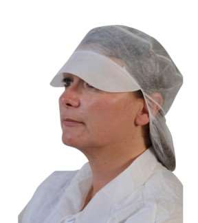 Image de Casquette résille PLP non tissé blanc - Boîte de 100