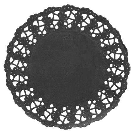 Image de Dentelles rondes ajourées 40g/m² Ø11,5cm noir - Paquet 250