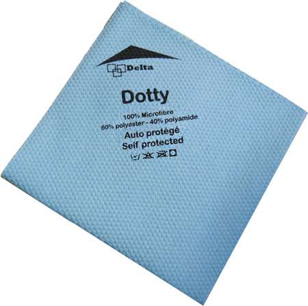 Image de Lavette microfibre DOTTY auto-protégée 40x40 Bleu - 5u