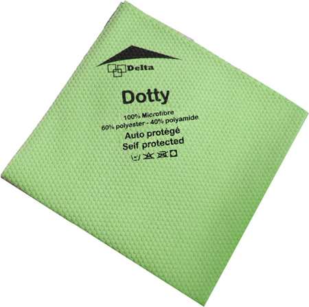 Image de Lavette microfibre DOTTY auto-protégée 40x40 Verte - 5u