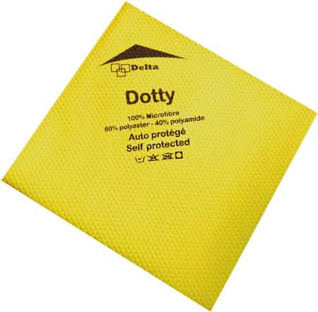Image de Lavette microfibre DOTTY auto-protégée 40x40 Jaune - 5u