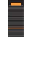 Image de Pochettes couverts 8,5x20cm LIMA ORANGE/T16 - Colis 500