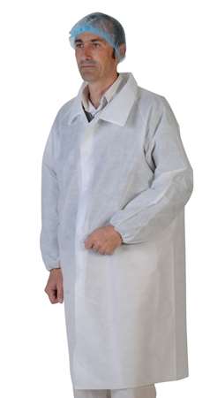 Image de Blouse PLP non tissé blanc 30g ferm press M - Colis 50u