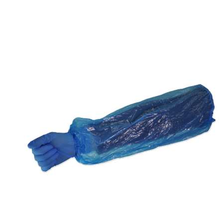 Image de Manchette élastiquée PE bleu 20x37cm - Sachet 100u