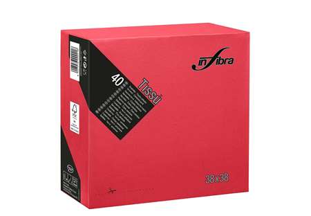 Image de SERVIETTE ROUGE Double Point 38 x 38 Colis de 1440