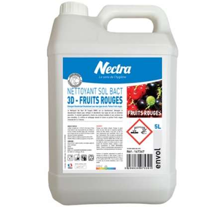Image de NETTOYANT SURODO 3D SOL FRUIT ROUGE Envol - Bidon 5L