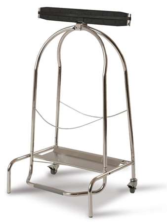 Image de Porte-sac 110L à pédale et roulettes en inox 18/0