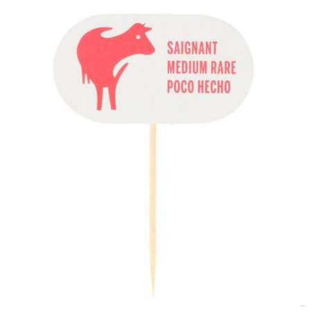 Image de FOOD MARKERS Carton 8 CM Saignant Paquet de 100