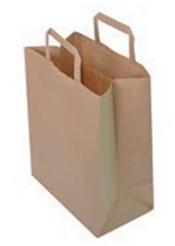 Image de Sacs cabas kraft brun L26+14xHt29cm - Paquet de 250