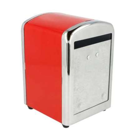 Image de Distributeur de serviettes MINI SERVIS rouge/inox - Unité
