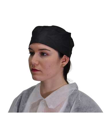 Image de Calot PLP non tissé noir - Sachet de 50