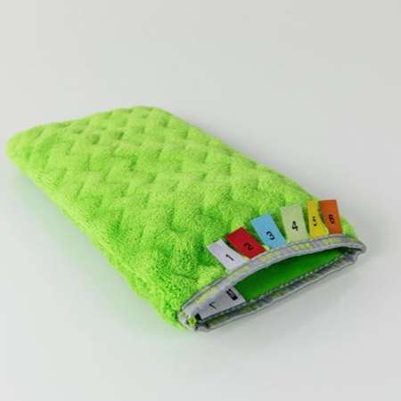 Image de Gant microfibre 3D VERT 14x26cm 488g/m² - Lot de 2