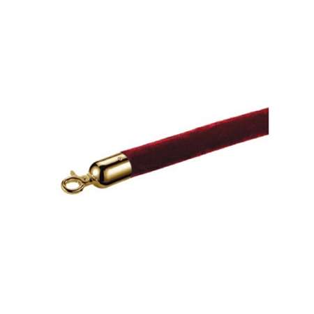Image de Cordon séparateur velour bordeaux/or Ø32mm 1,5m