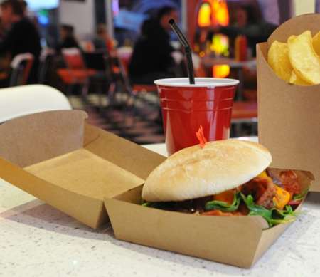 Image de Boite burger kraft brun 100x100h70mm - Paquet 100