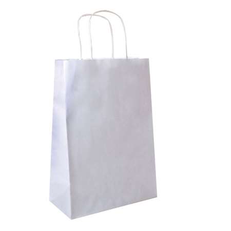 Image de Sacs SOS blanc avec anses 32+16x43cm - Pack de 250