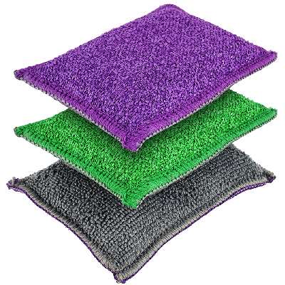 Image de Eponge microfibre bi-face garttante - Sachet de 2