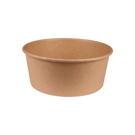 Image de Boite à salade rond kraft brun 1100ml - Paquet de 50