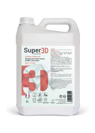 Image de SUPER 3D Détergent-Désinfectant sans rinçage - Bidon 5L
