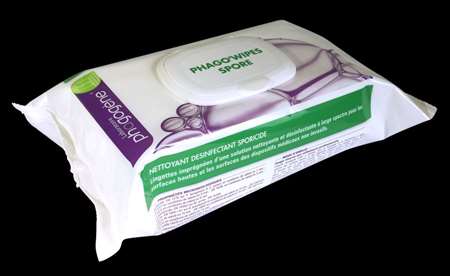Image de PHAGOWIPES SPORE PAE Flowpack 100 lingettes