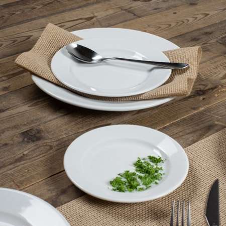 Image de Assiette Kaszub plate en porcelaine blanche Ø24cm