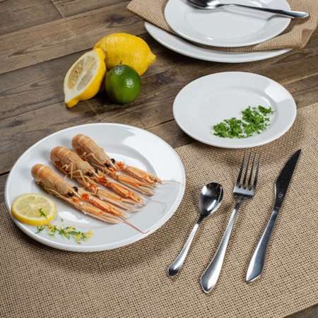 Image de Assiette Kaszub plate en porcelaine blanche Ø16cm