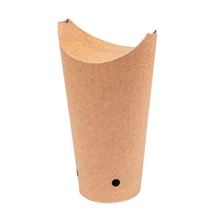 Image de Gobelets à frites avec fermeture Natural - Paquet 50