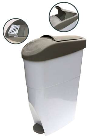 Image de Poubelle pédale 22L SERENA hygiène féminine NOIR