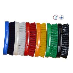 Image de Brosse à main droite Polyester PBT mi-dur 195x70mm bleu