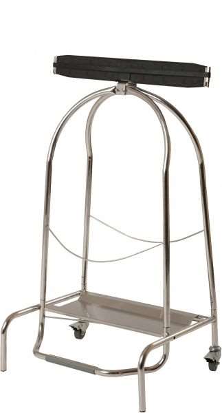 Image de Porte-sac à pince 110L inox 201 - 2 roues