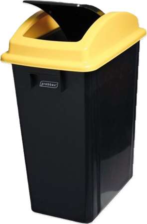 Image de Poubelle étroite à couvercle basculant 40L JAUNE