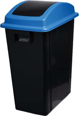 Image de Poubelle étroite à couvercle basculant 40L BLEU