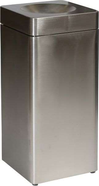 Image de Collecteur modulaire anti-feu - 51L - carré INOX BROSSE