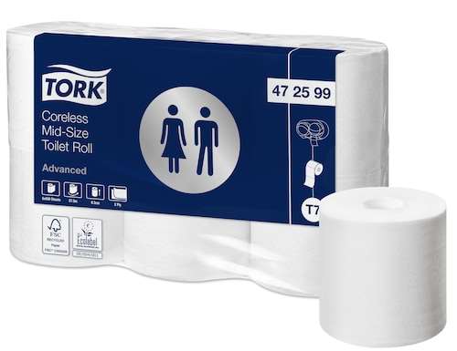 Image de Papier toilette Rl Mid-size sans mandrin Adv T7 2p -8x6x500f
