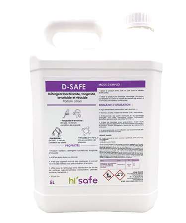 Image de DSAFE PIN Détergent bacté, fongi, levu, virucide - Bidon 5L