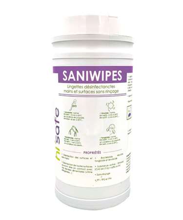 Image de SANIWIPES Lingettes désinfectantes 13x18cm - Boite de 100u
