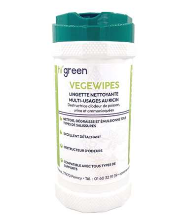 Image de VEGEWIPES Lingette nettoyante multi-usages au ricin -80u