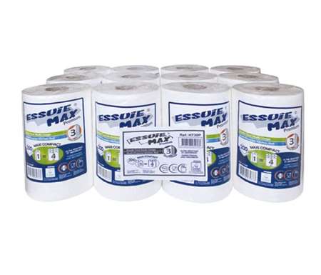 Image de Essuie-Max 3 plis 22x24cm 200f x 12 rlx filmés individuels