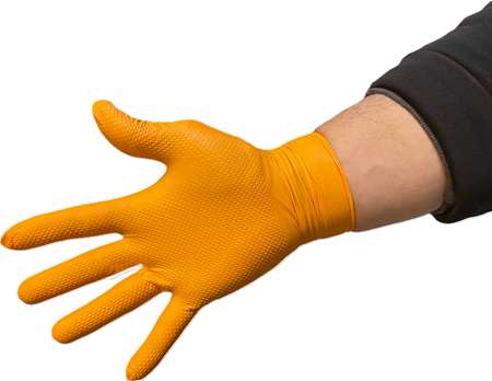 Image de Gant nitrile orange non poudré taille XL - Boite de 50