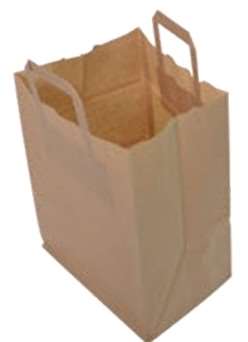 Image de Sacs cabas kraft brun L26+17xHt25 cm - Paquet de 250