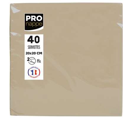 Image de Serviettes ouate µ-gaufrées 38x38cm 'Ficelle' - Colis 1200