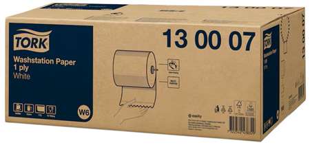 Image de Papier poste de lavage 1p BLANC W6 - 19,5cm - Colis 6x250m