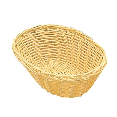 Image de Corbeilles simili osier ovales 17,8x13x5cm - Paquet de 12
