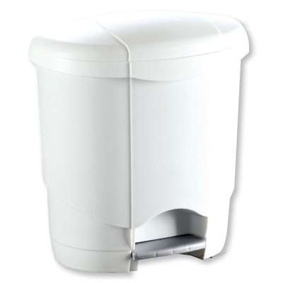 Image de Poubelle ouverture pédale 18L blanche LOLLY